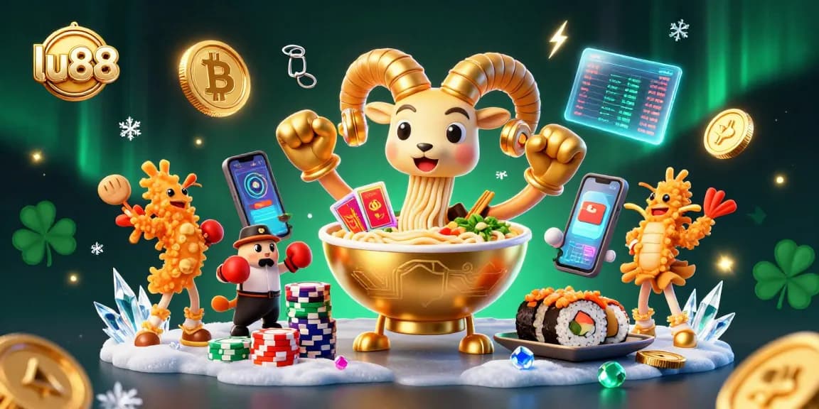 Engage with thrilling games at lu88 featuring vibrant characters and crypto elements in a lively casino atmosphere.