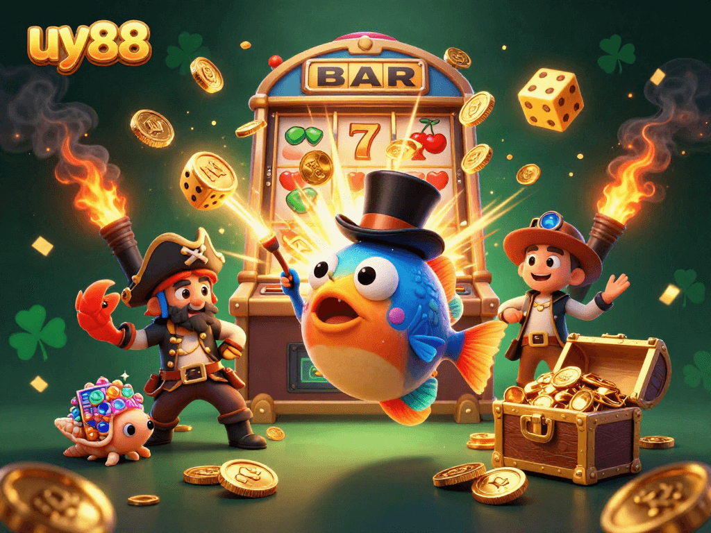 Join the excitement at uy88 with gleaming treasures amid vibrant casino magic!