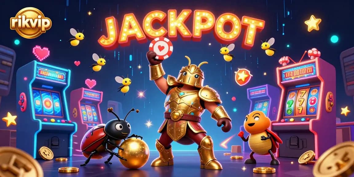 Experience thrilling gaming at rikvip with vibrant characters, colorful arcade elements, and dynamic jackpot animations.