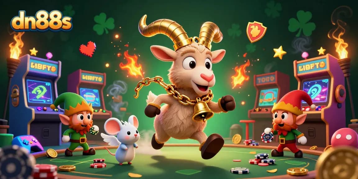 Engage in thrilling 3D casino fun with dn88s as the Krampus goat supervises elf gremlins!