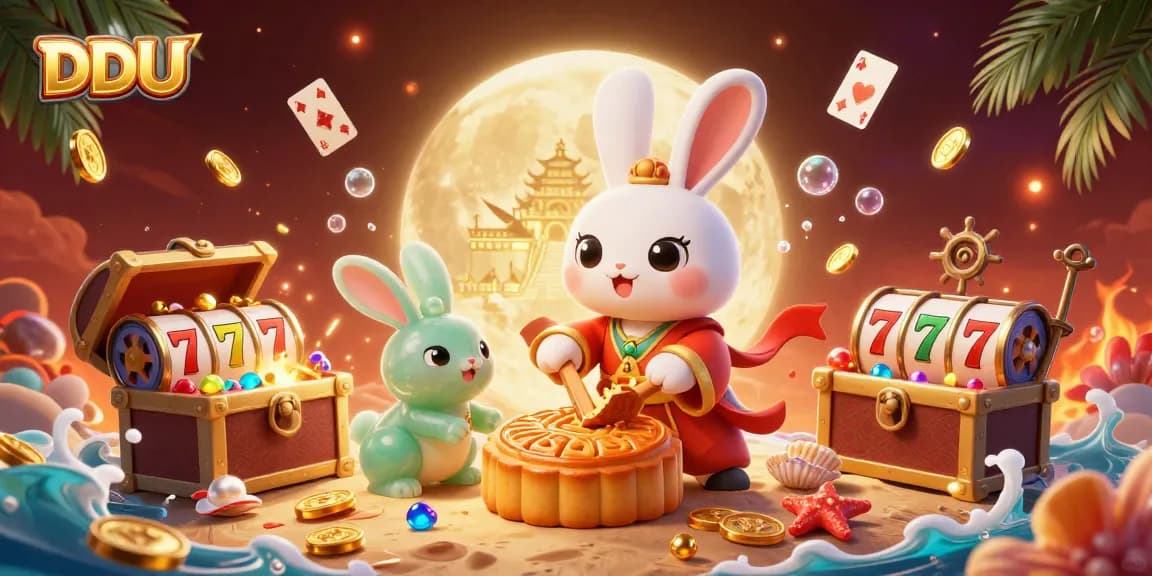 Engage with DDUU's immersive slots experience through vibrant, animated visuals.