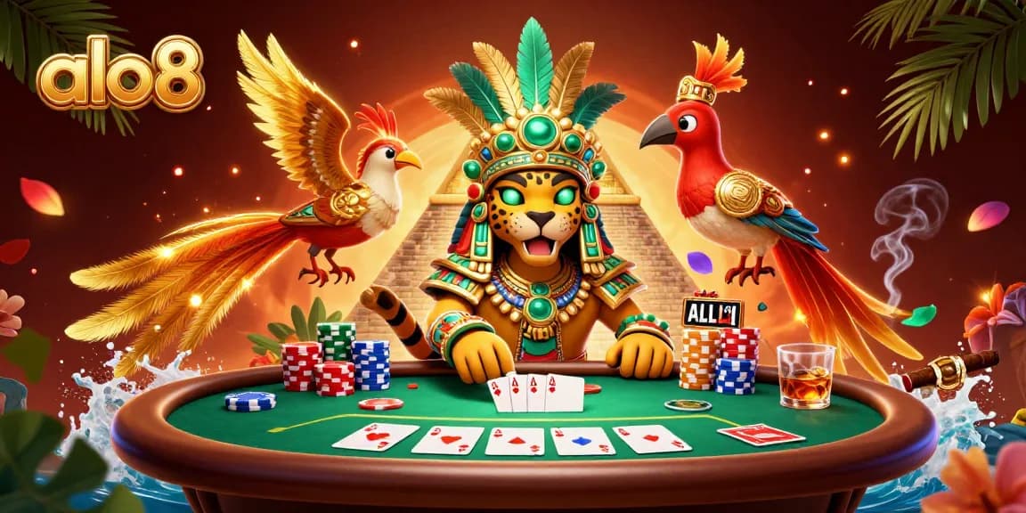 Join the excitement at alo8 with a vibrant poker scene showcasing an intense game atmosphere.