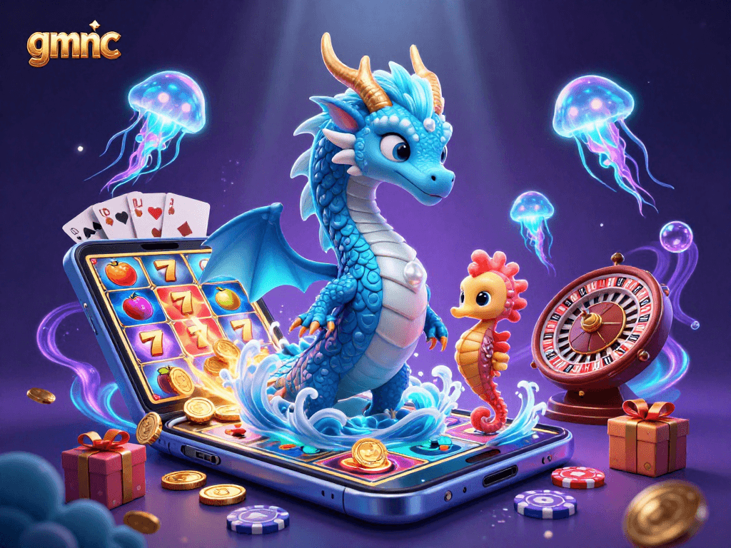 Engage with gmnc's thrilling slot action featuring a vibrant underwater scene.