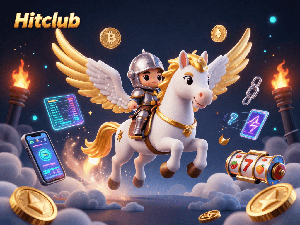 Hitclub showcases thrilling slots gameplay with fantasy characters in a vibrant casino scene.