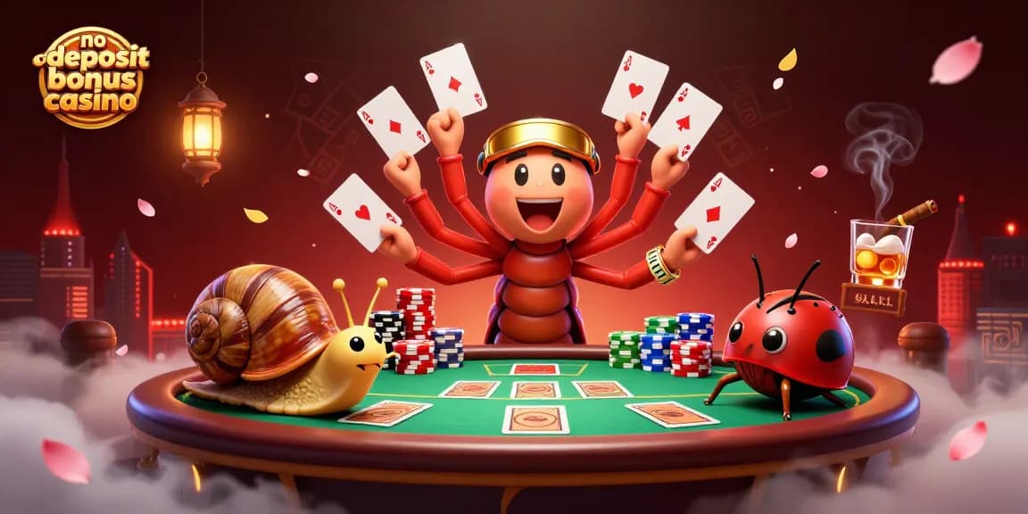 Engage in exciting gaming action at a no deposit bonus casino with vibrant characters and immersive details.