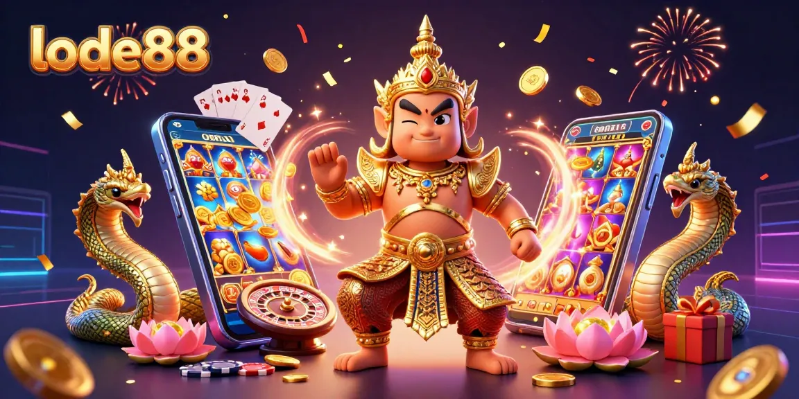 Lode88 invites players to spin colorful slots and win big in this dynamic casino scene.