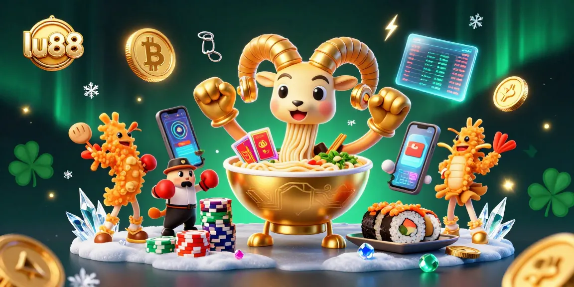 Engage with thrilling games at lu88 featuring vibrant characters and crypto elements in a lively casino atmosphere.