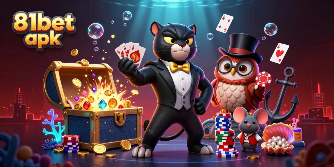 Experience thrilling gameplay with 81bet apk featuring a stylish panther dealer and lucky characters.
