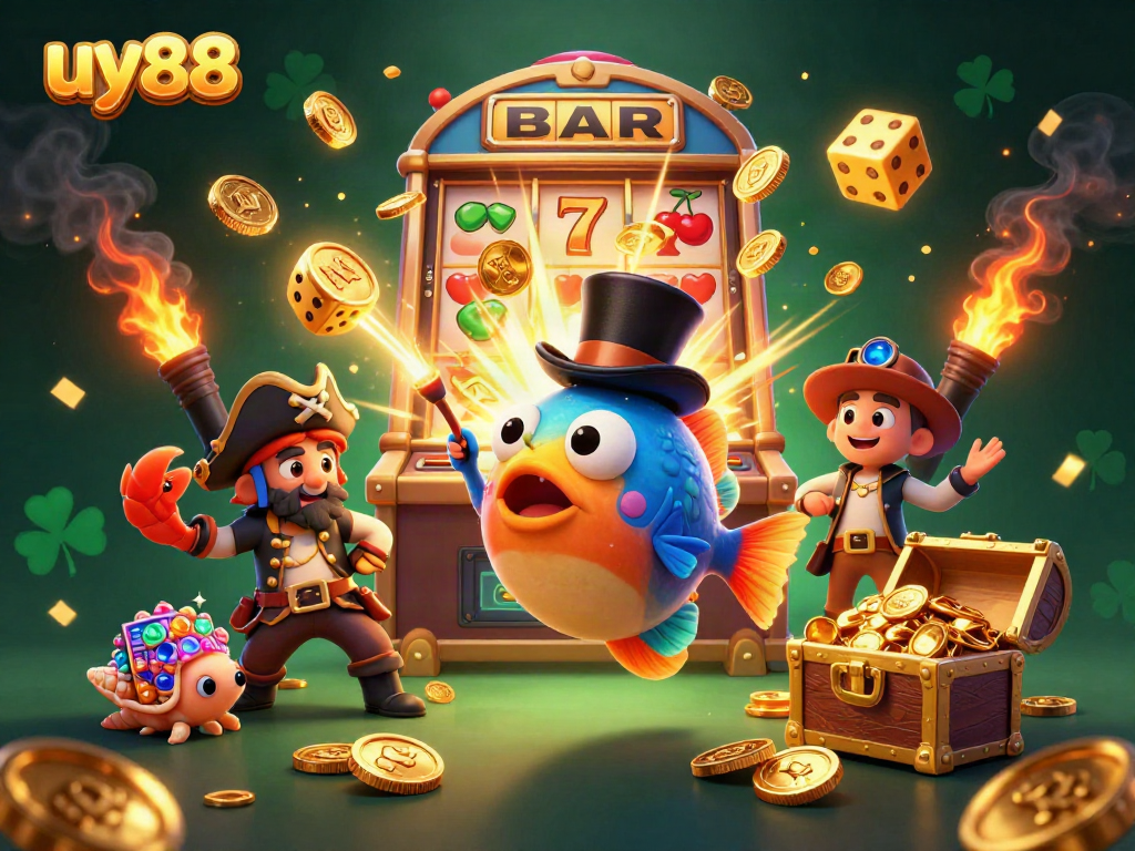 Join the excitement at uy88 with gleaming treasures amid vibrant casino magic!