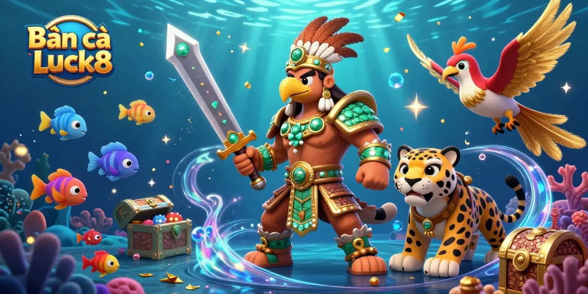 Bắn cá Luck8 immerses players in underwater adventures with vibrant sea creatures and engaging shooting dynamics.