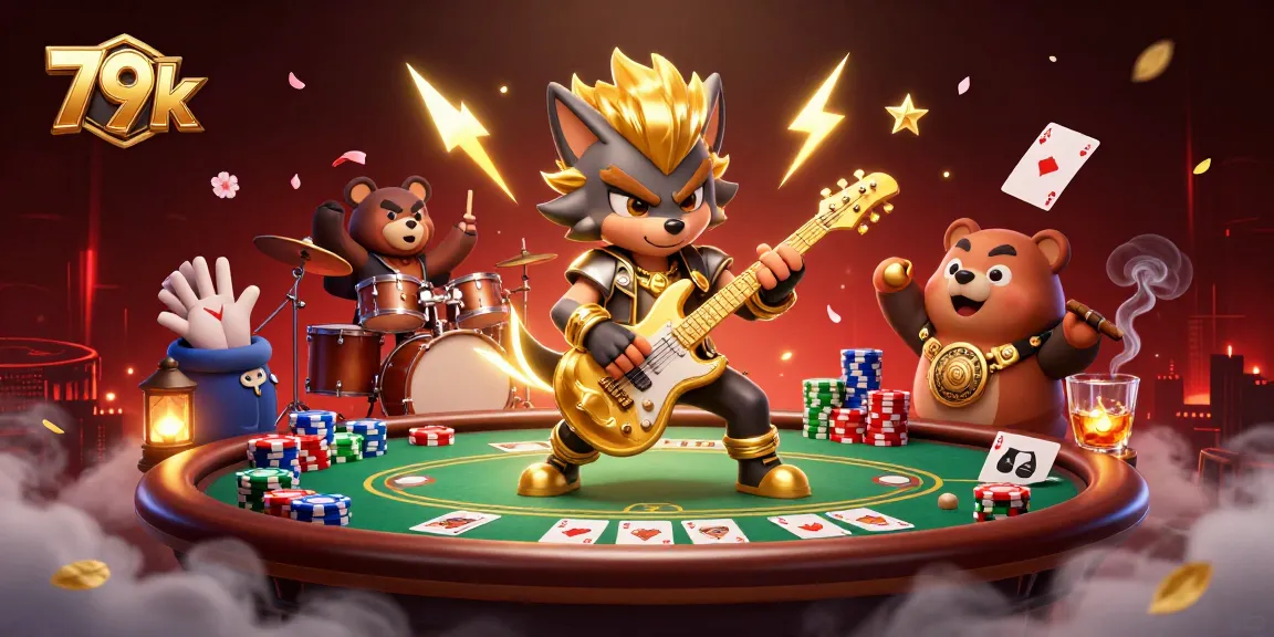 Experience thrilling wins at 79k with a vibrant casino scene featuring poker action.