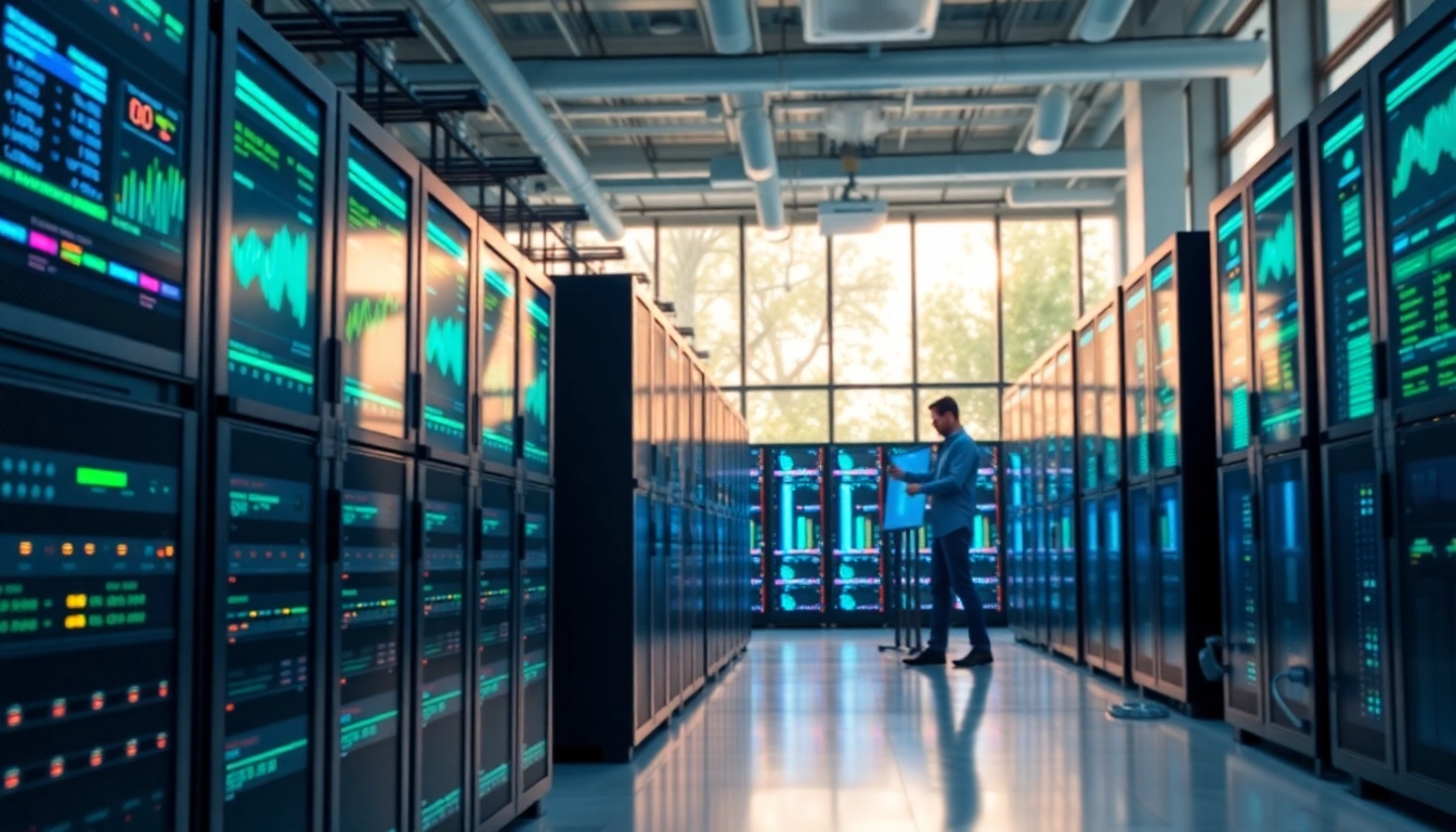 Enhance adult hosting services with a modern server setup showcasing performance metrics.