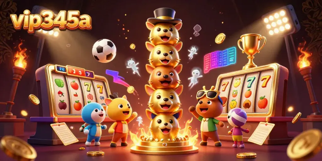 Join the excitement of vip345a and spin the reels surrounded by vibrant casino elements.