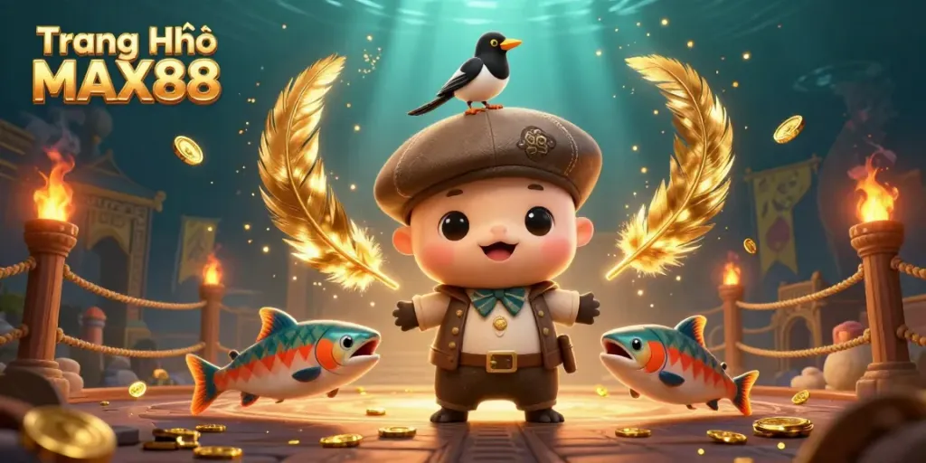 Experience thrilling gameplay at Trang Chủ MAX88 with vibrant characters and rich casino elements.