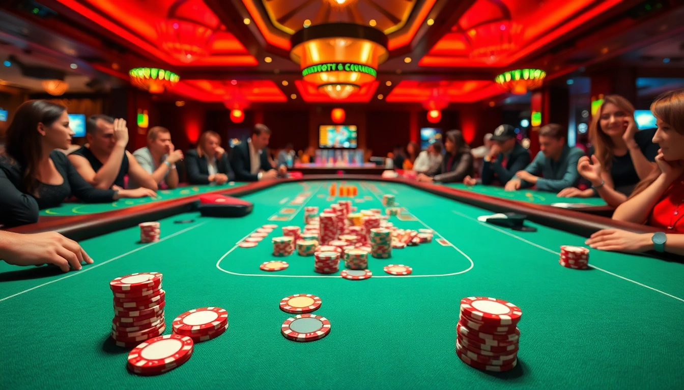 Jouer dans un usdt online casino, avec des jetons colorés et une ambiance festive.