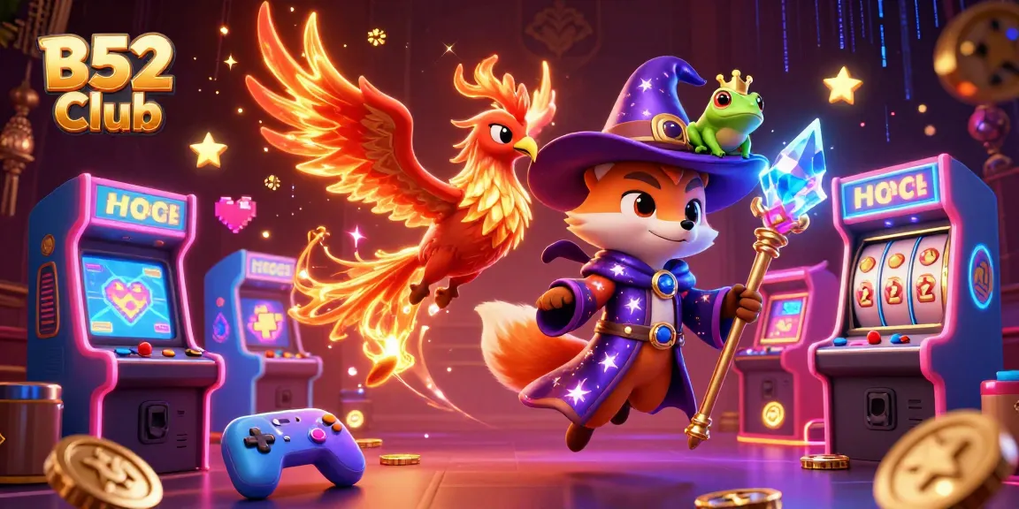 B52 Club engaging players with vibrant 3D casino games and enchanting characters.