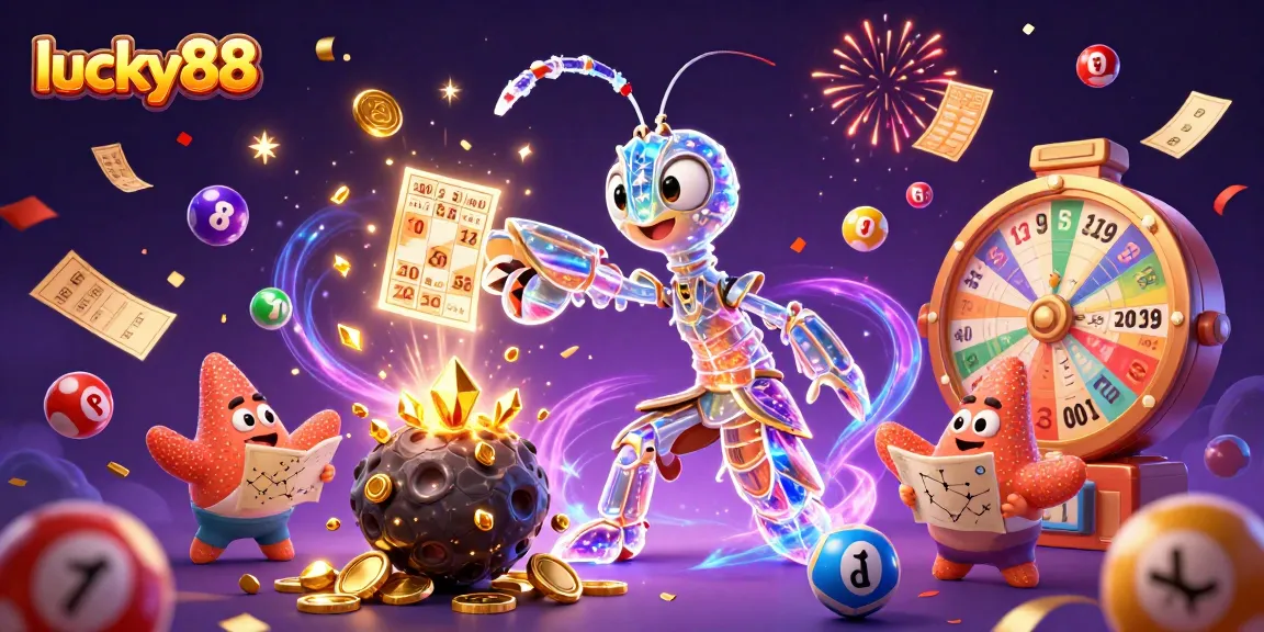 Lucky88 slot game featuring dynamic characters and exciting elements in a vibrant casino scene.