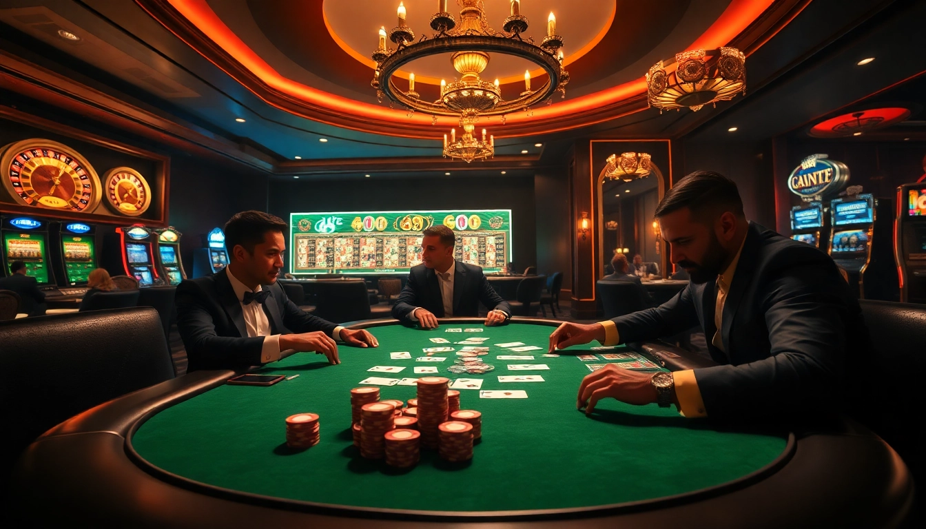 Experience thrilling poker gameplay at a go8 casino table, rich in luxury and excitement.