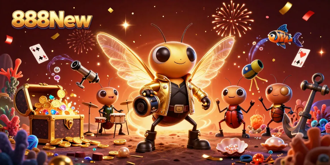 Experience thrilling wins with 888New as joyful characters celebrate casino adventures filled with excitement.