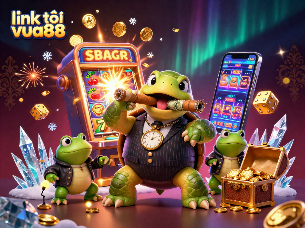 Experience gaming excitement at link vào vua88 with a vibrant casino scene featuring jackpot elements and casino-themed characters.