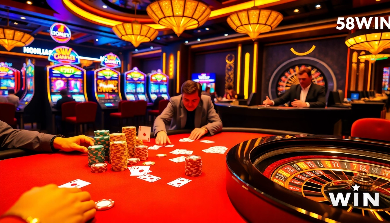 Experience the thrill of the 58 WIN casino with vibrant games and winning moments.