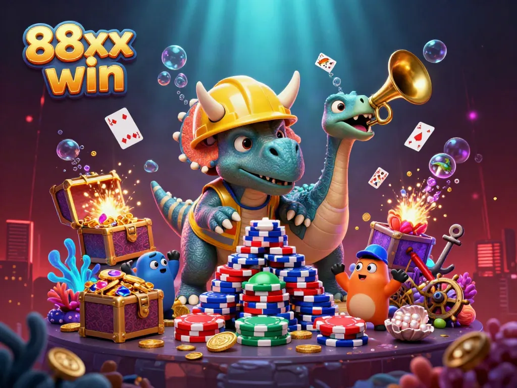 Experience thrilling gameplay at 88xx win with vibrant casino scenes featuring prizes and celebration.
