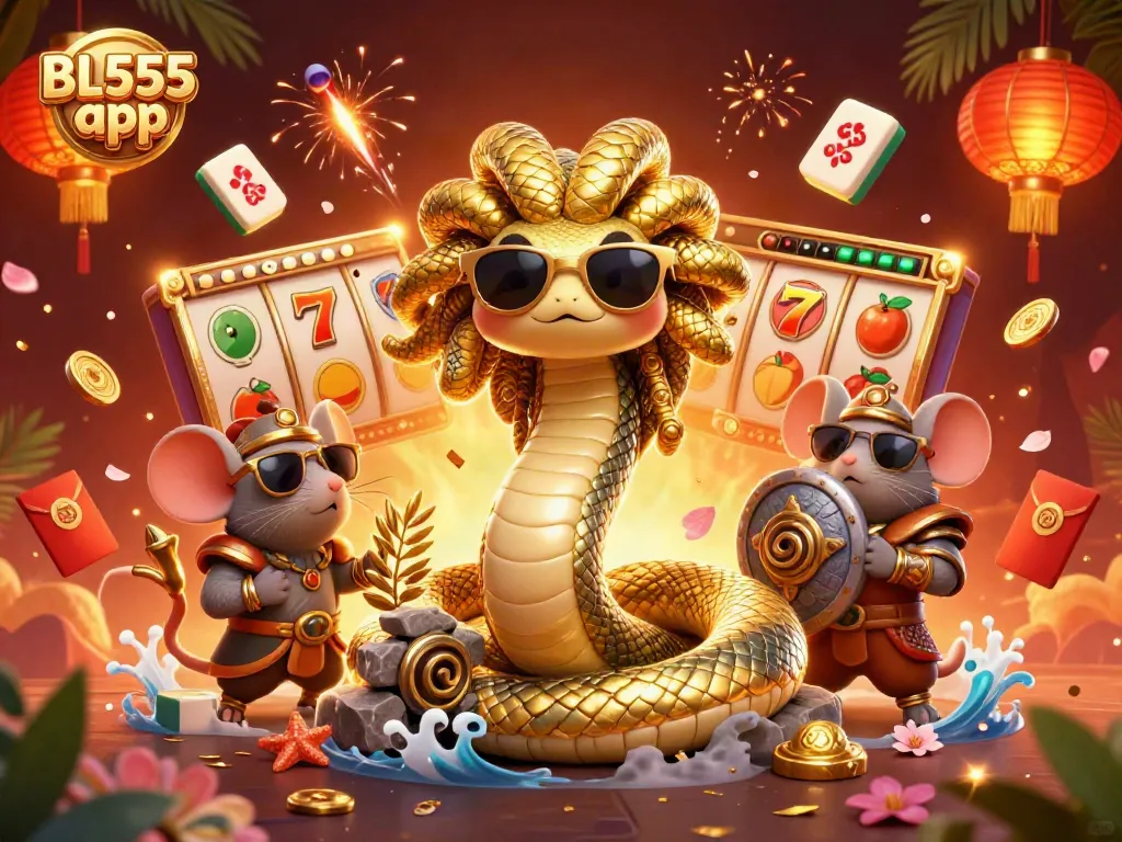 Experience the thrill of the BL555 app with slots, jackpots, and more in this dynamic scene.