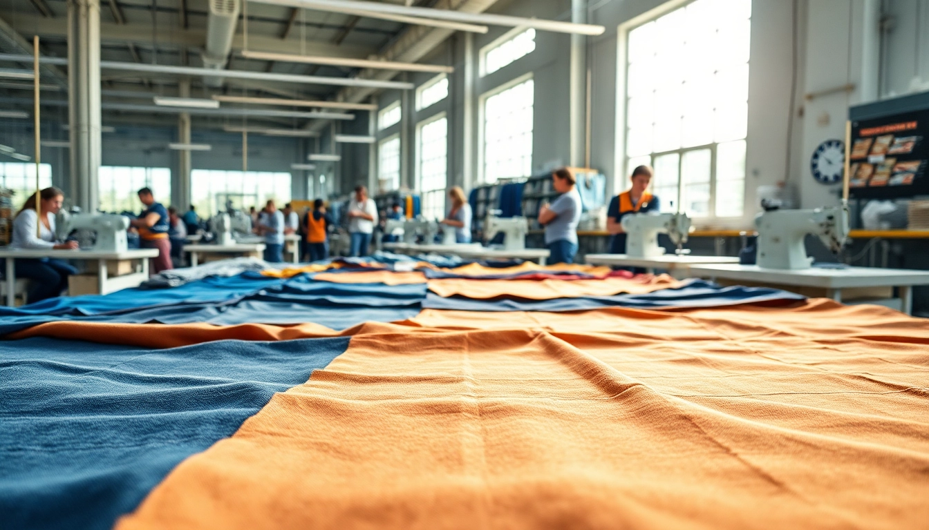 Vibrant scene from a Clothes Factory China showcasing skilled workers in action.