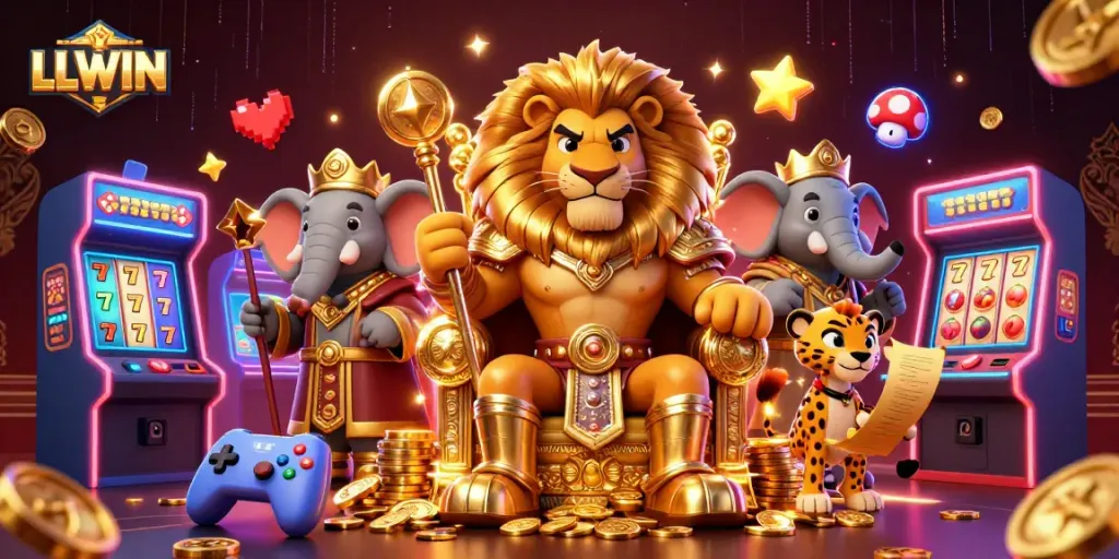 Feel the excitement of LLWIN as the lion king reigns over slot reels and vibrant gaming elements!