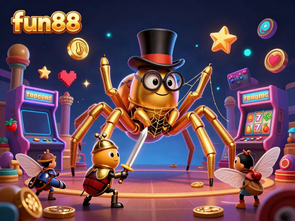 Engage with fun88 online games featuring colorful 3D casino elements and characters.