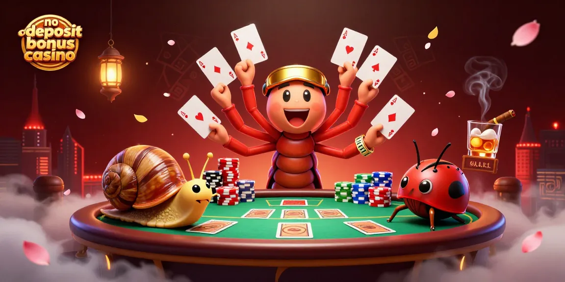 Engage in exciting gaming action at a no deposit bonus casino with vibrant characters and immersive details.